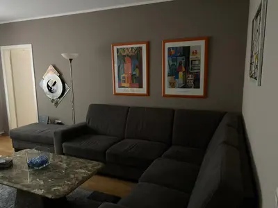 Ein Sitzbereich in der Unterkunft City Center Apartment 44