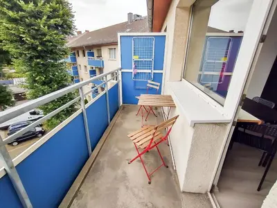 Ein Balkon oder eine Terrasse in der Unterkunft homes of ruhr - Monteurwohnung Halde