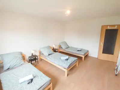 Ein Sitzbereich in der Unterkunft homes of ruhr - Monteurwohnung Stulle