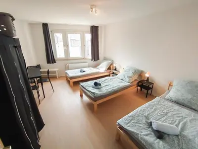 Ein Bett oder Betten in einem Zimmer der Unterkunft homes of ruhr - Monteurwohnung Stulle