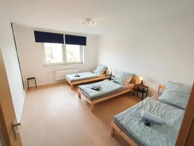Ein Sitzbereich in der Unterkunft homes of ruhr - Monteurwohnung Stulle