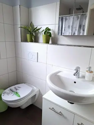 Ein Badezimmer in der Unterkunft Marlerei
