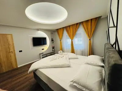 Ein Bett oder Betten in einem Zimmer der Unterkunft VIP Apartment Essen