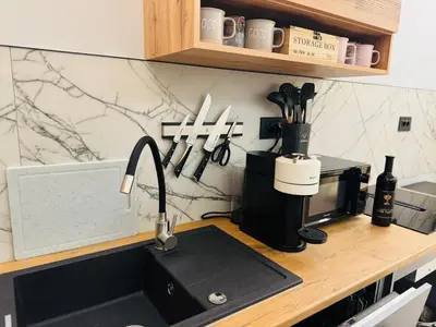 Küche/Küchenzeile in der Unterkunft VIP Apartment Essen