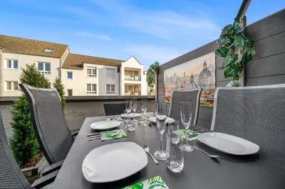 Grundriss der Unterkunft Design-Wohnung I Balkon I sehr zentral I Küche