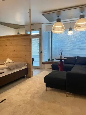 Ein Sitzbereich in der Unterkunft Studio Apartment Altstadt