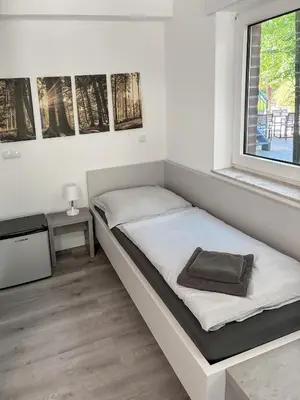 Ein Bett oder Betten in einem Zimmer der Unterkunft Sportpark Reken Apartment II