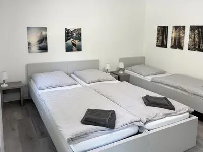 Ein Bett oder Betten in einem Zimmer der Unterkunft Sportpark Reken Apartment III