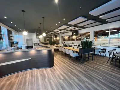 Ein Restaurant oder anderes Speiselokal in der Unterkunft Sportpark Reken Apartment III