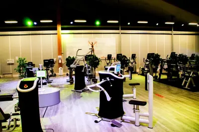 Das Fitnesscenter und/oder die Fitnesseinrichtungen in der Unterkunft Sportpark Reken Apartment III