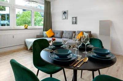 Ein Sitzbereich in der Unterkunft Exklusives Studio - Zentral Innenstadtlage - Kostenloser Parkplatz - Aufzug - Modern für bis zu 4 Personen - Smart Home