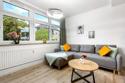 Ein Sitzbereich in der Unterkunft Exklusives Studio - Zentral Innenstadtlage - Kostenloser Parkplatz - Aufzug - Modern für bis zu 4 Personen - Smart Home