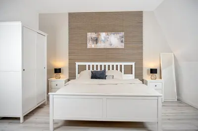 Ein Bett oder Betten in einem Zimmer der Unterkunft Design-Apartment für Geschäfts-&Urlaubsreisen in Wuppertal