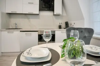 Küche/Küchenzeile in der Unterkunft Design-Apartment für Geschäfts-&Urlaubsreisen in Wuppertal