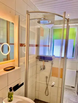 Ein Badezimmer in der Unterkunft Reviernest