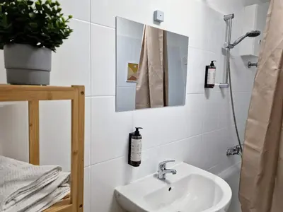 Ein Badezimmer in der Unterkunft stayVision FS43 Wohnung 8 - 1 Schlafzimmer - 4 Gäste - top WLAN