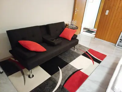 Ein Sitzbereich in der Unterkunft Guest house in Datteln