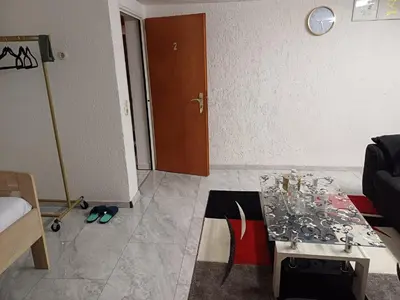 Ein Sitzbereich in der Unterkunft Guest house in Datteln