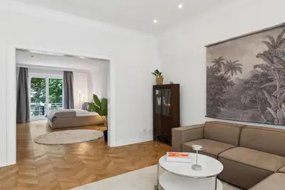 Ein Sitzbereich in der Unterkunft Traum Villa am Zoo 6 Personen