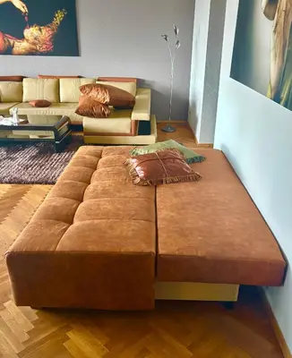 Ein Sitzbereich in der Unterkunft Möbelierte 3-Zm-Wohnung mit luxuriöser Innenausstattung in Zentrum