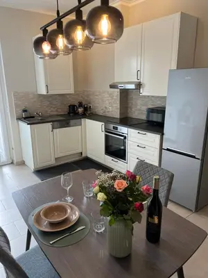 Küche/Küchenzeile in der Unterkunft Ruhrperle Apartment 1 Essen