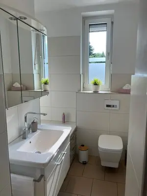Ein Badezimmer in der Unterkunft Ruhrperle Apartment 1 Essen