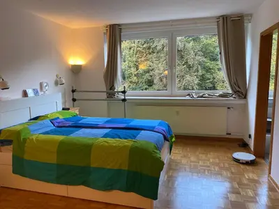 Ein Bett oder Betten in einem Zimmer der Unterkunft Single Apartment in schöner Lage Gerresheim