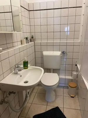Ein Badezimmer in der Unterkunft Ferienwohnung Monteurwohnung