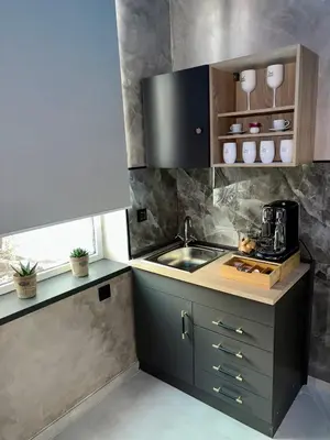 Küche/Küchenzeile in der Unterkunft Aura Apartment und Spa Herne