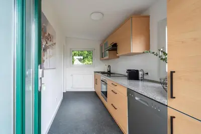 Küche/Küchenzeile in der Unterkunft Modernes Wohlfühl-Apartment