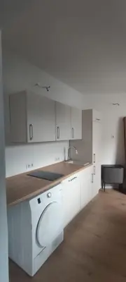 Küche/Küchenzeile in der Unterkunft Helle 2 Zimmer mit Home Office