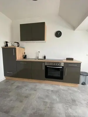 Küche/Küchenzeile in der Unterkunft LivingSpace Messe Essen