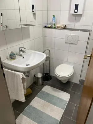 Ein Badezimmer in der Unterkunft Schönes Appartement in der Nähe vom Schloss Herten