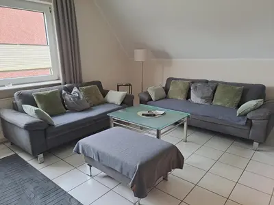 Ein Sitzbereich in der Unterkunft FeWo21 Ferienwohnung im schönen Münsterland
