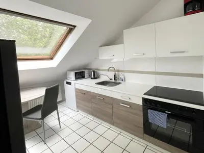Küche/Küchenzeile in der Unterkunft Modern and Central Apartment in Duisburg