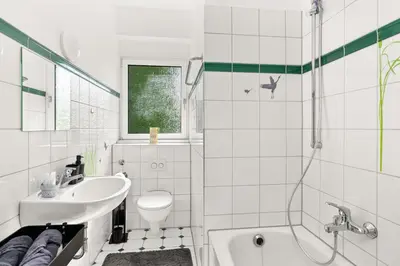 Ein Badezimmer in der Unterkunft MOLA Apartments-Stylisches Apartment in Wetter-im Ruhrgebiet-für 3 Gäste-WLAN