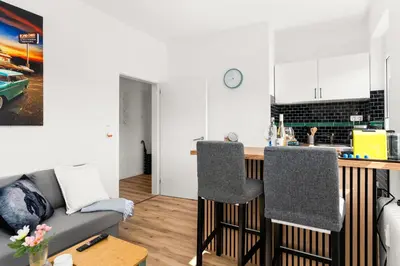 Küche/Küchenzeile in der Unterkunft MOLA Apartments-Stylisches Apartment in Wetter-im Ruhrgebiet-für 3 Gäste-WLAN