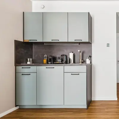 Küche/Küchenzeile in der Unterkunft Limehome Bochum Kortumstr
