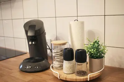 Kaffee-/Teezubehör in der Unterkunft 3-Zimmer-Apartment I 2 Min bis Hbf I Smart TV I WiFi I modern