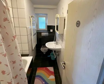 Ein Badezimmer in der Unterkunft Apartment in Bochum