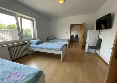 Ein Bett oder Betten in einem Zimmer der Unterkunft Fully equipped Apartment with Balcony in Duisburg