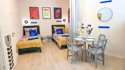Ein Bett oder Betten in einem Zimmer der Unterkunft Blumenhof Duisburg HBF