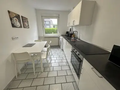 Küche/Küchenzeile in der Unterkunft Work and Sleep Hagen 6 Pers Komfortwohnung für Gruppen H6