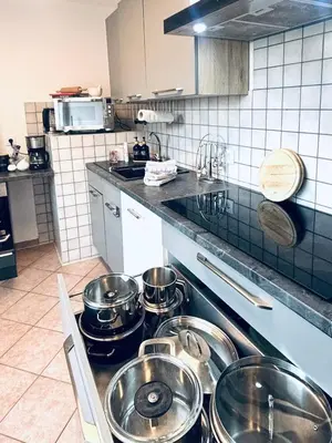 Küche/Küchenzeile in der Unterkunft TulasHomeBlue