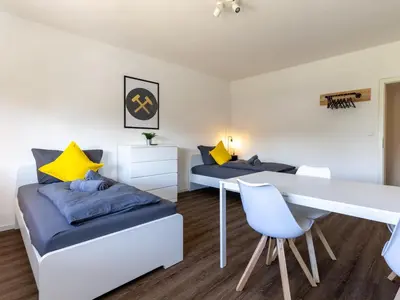 Ein Sitzbereich in der Unterkunft Nice Apartment Marl