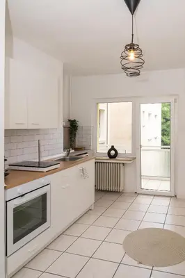 Küche/Küchenzeile in der Unterkunft Stilvolles Apartment im Bochumer Stadtkern