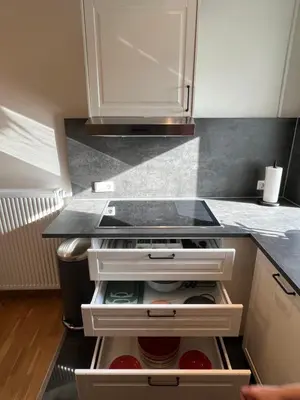 Küche/Küchenzeile in der Unterkunft Ruhrperle Apartment 3 Essen