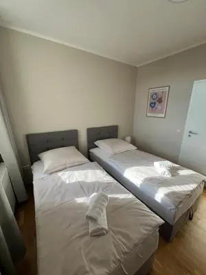 Ein Bett oder Betten in einem Zimmer der Unterkunft Ruhrperle Apartment 3 Essen