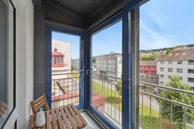 Ein Balkon oder eine Terrasse in der Unterkunft Schönes City Apartment Wuppertal