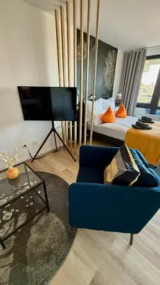 TV/Unterhaltungsangebot in der Unterkunft Bostel 96 - Apartment, Altstadt, Aufzug